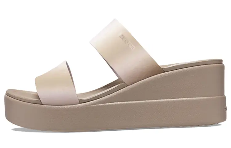 Crocs Brooklyn Slide Slippers Women's Champagne