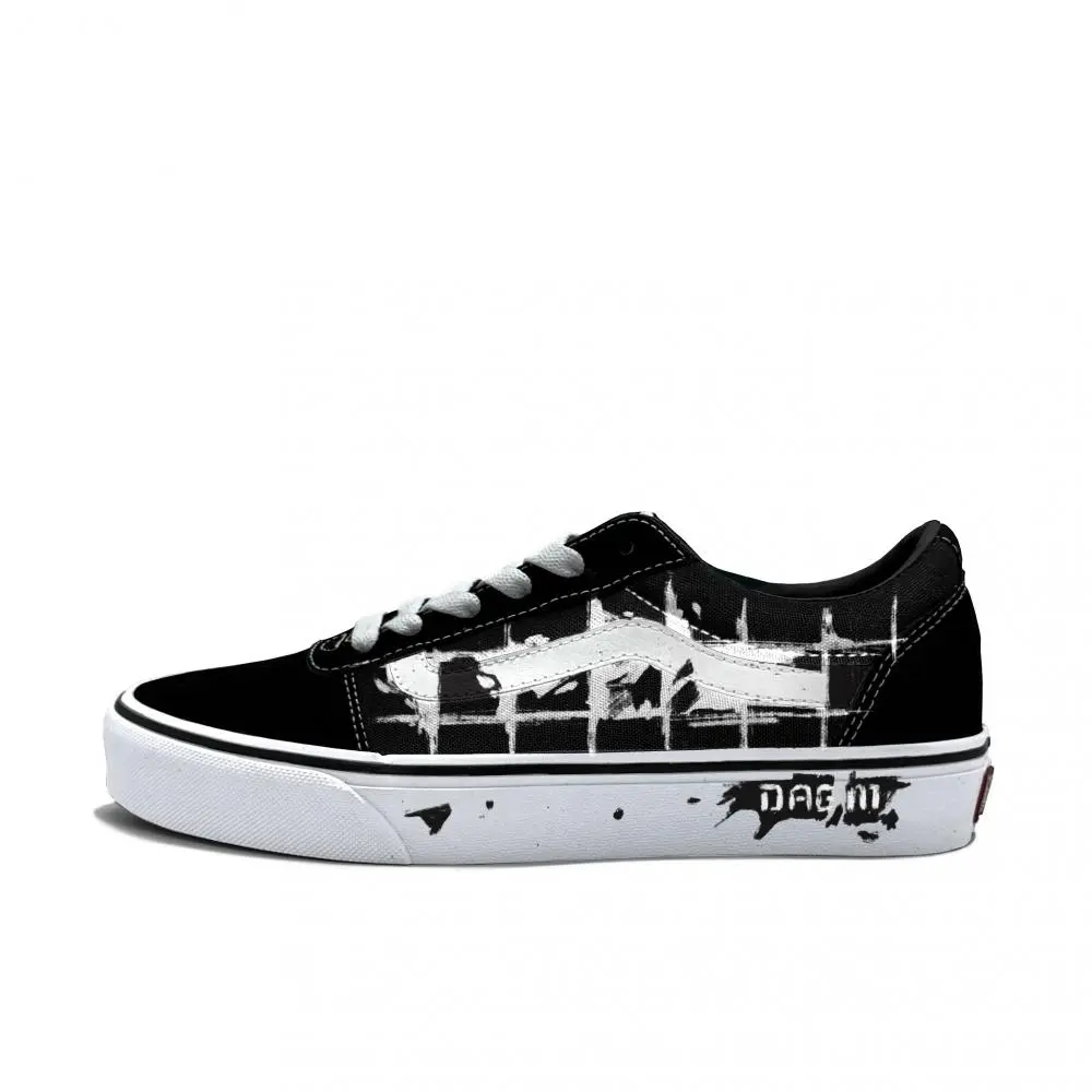 Vans Ward Abrasion Resistant Low top Skateboard Shoes Women's Black White