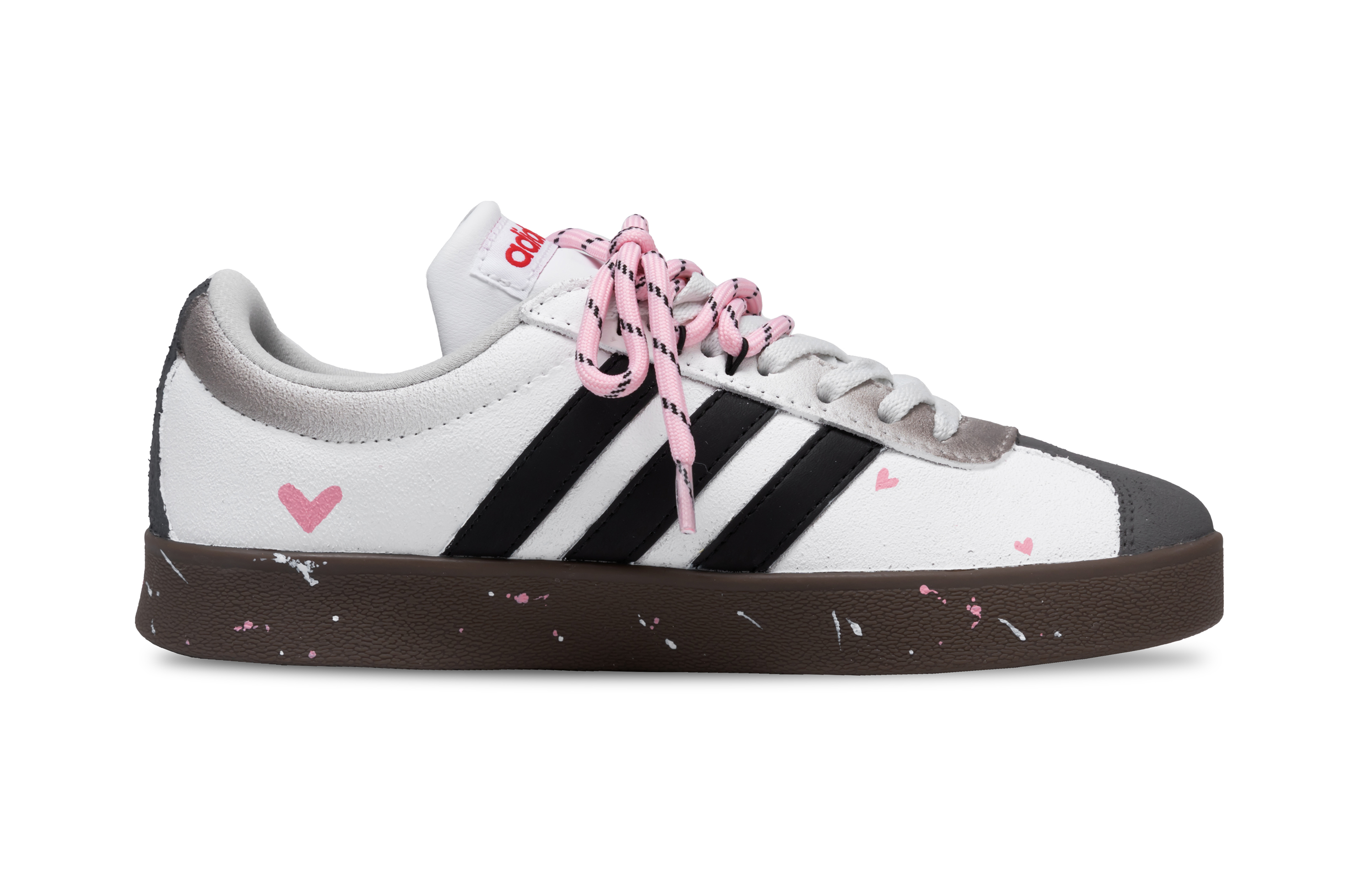 Adidas VL COURT 2.0 Anti-Slip Wear-Resistant Low-Top Skateboard Shoes Unisex Pink White купить в интернет-магазине Yoocart с быстрой доставкой по России.