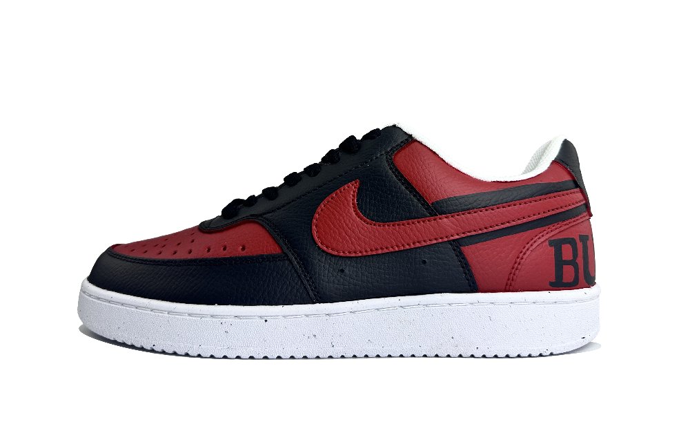 Nike Court Vision 1 Chicago Abrasion Resistant Low Top Skateboard Shoes Unisex Black Red