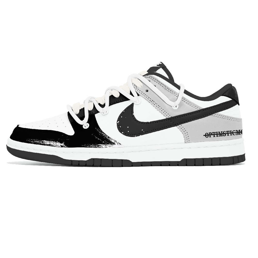 Nike Dunk Lemon Joy Abrasion Resistant Low Top Skateboard Shoes Men's Black Gray