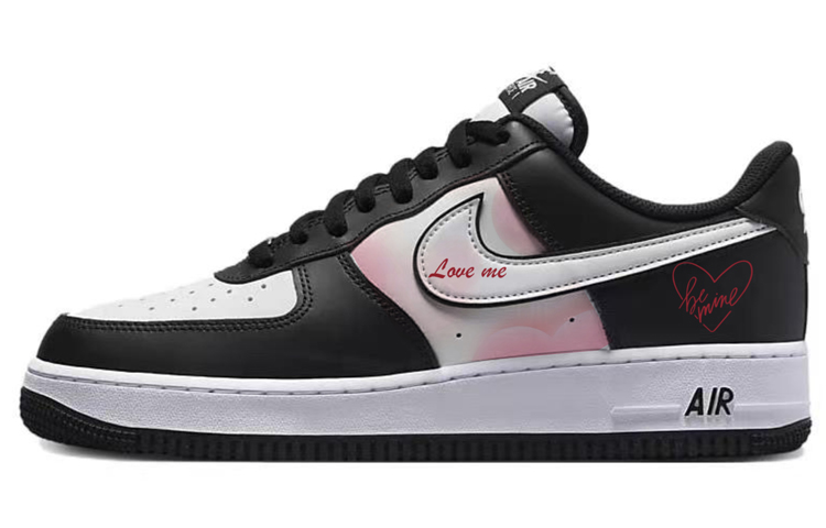 Nike Air Force 1 Low Wear-Resistant Slip-Resistant Low-Top Skateboard Shoes Men's White Black