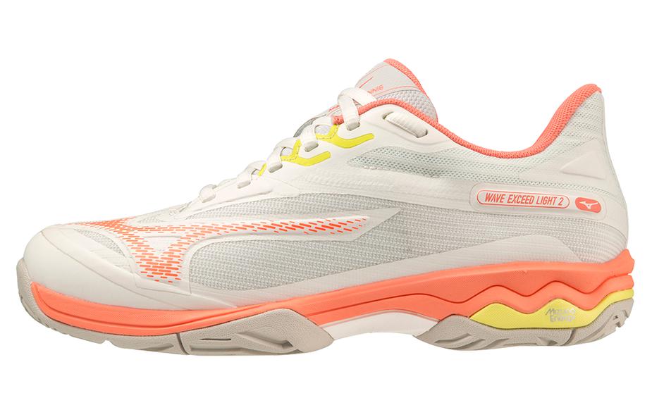 Mizuno Women's Wave Exceed Light 2 AC 'Snow White Fusion Coral'