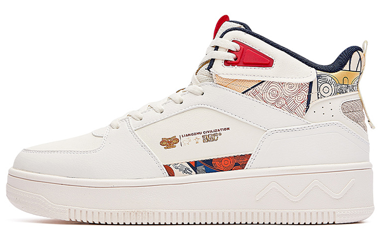 361° High-Top Skateboard Shoes Men's White Blue