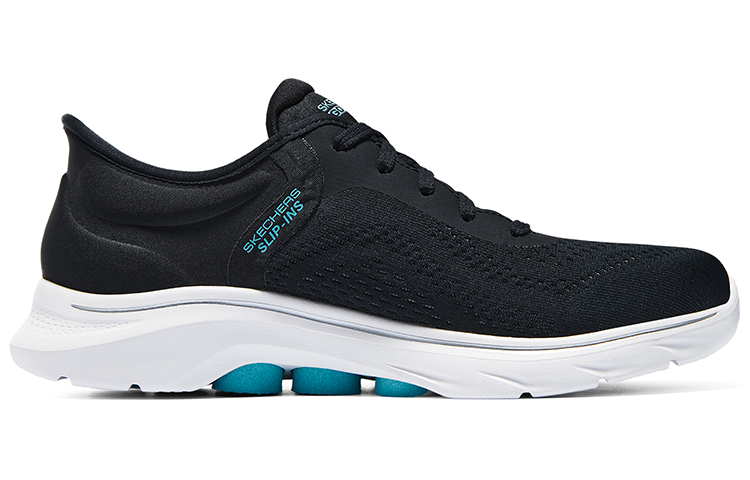 Skechers GO WALK 7 Cushioned Anti-Slip And Wear-Resistant Lightweight Low-Top Casual Running Shoes Women's Black Blue