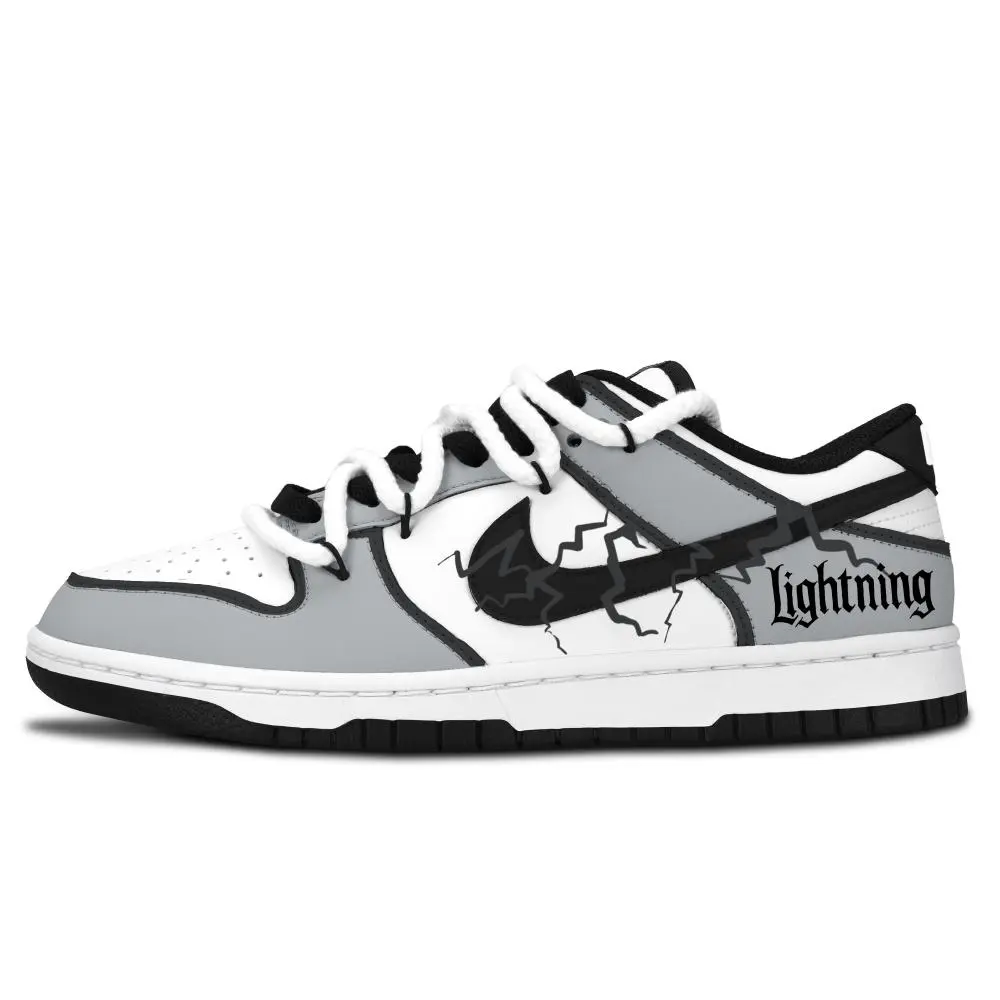 Nike Dunk Skateboard Shoes Unisex Low top White/Gray/Black
