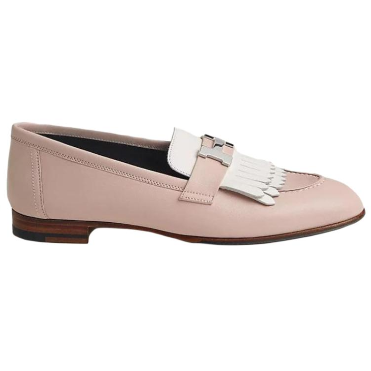 HERMES Royal Loafers Women's Pink