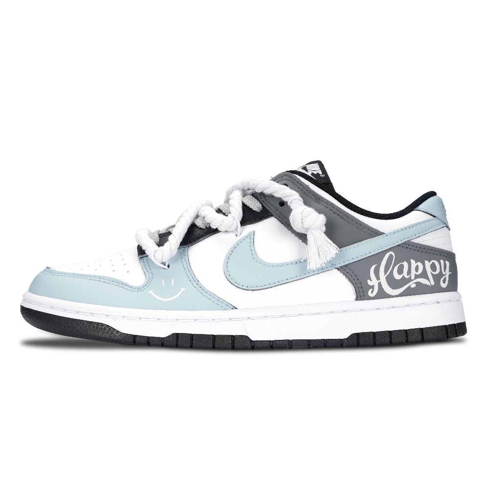 Nike Dunk Happiness Smile Slip Resistant Low Top Skateboard Shoes Men's Steel Blue