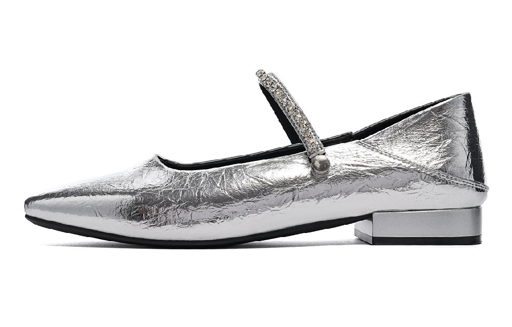 EBLAN Mary Jane Shoes Women's Silver