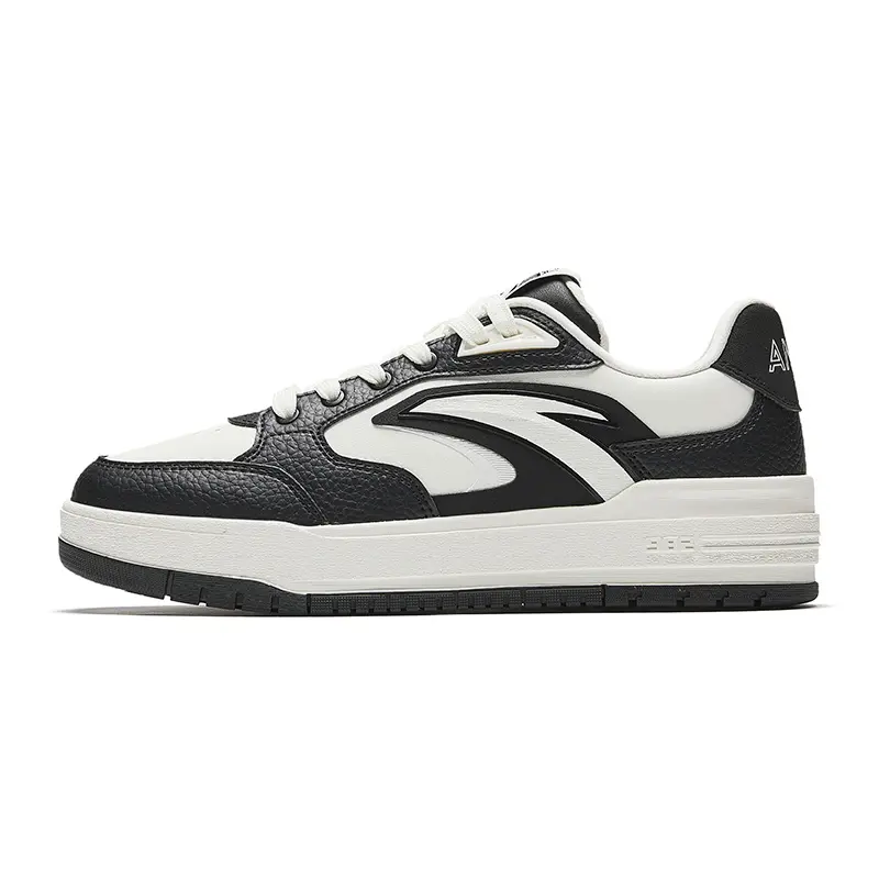 Anta 982 Cushioning Coverage And Abrasion Resistant Low top Skateboard Shoes Women's Basic Black Ivory White