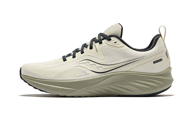 Saucony Non-slip Wear-resistant Shock Absorption Low-Top LANCER 3 Men's Beige Black