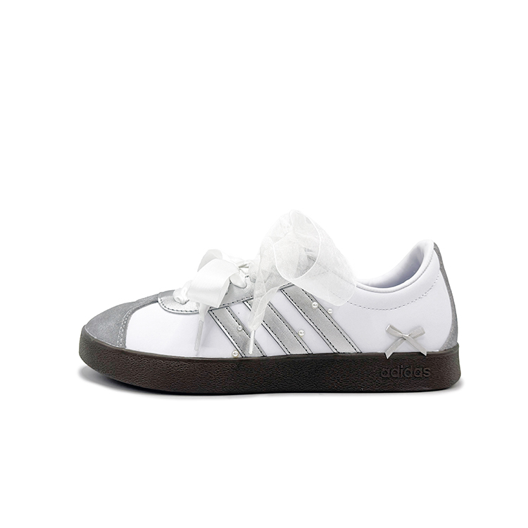 Adidas VL COURT 2.0 Pearl Ballet Cushioning Low top Skateboard Shoes Unisex Silver