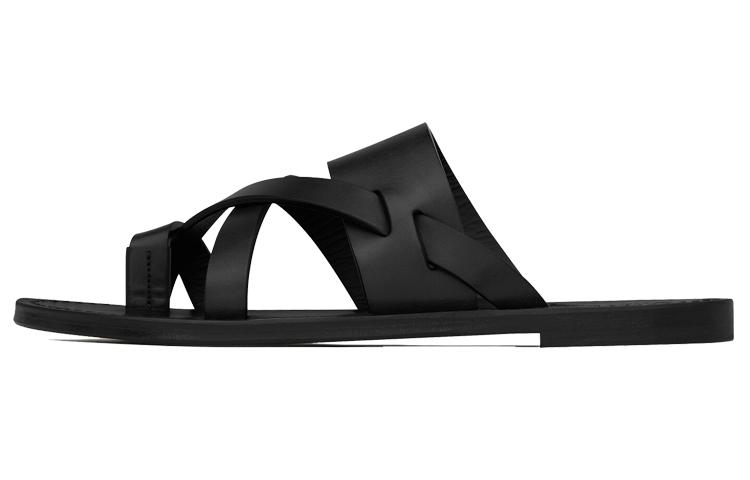 SAINT LAURENT Culver Leather Slides