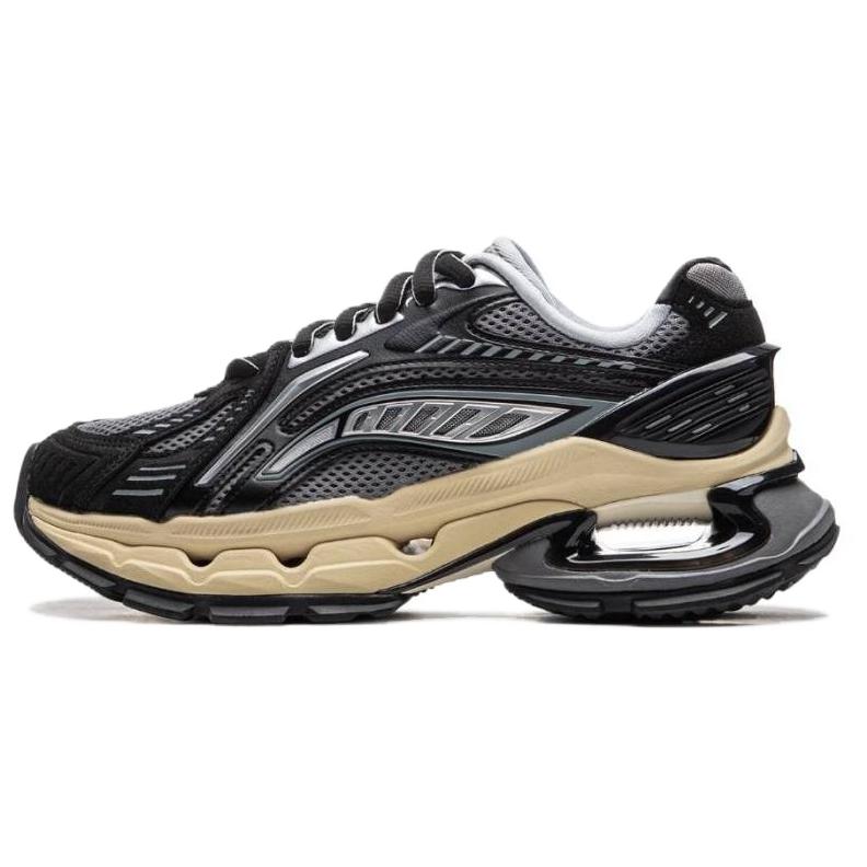 LiNing Furious Rider Bow Cushioning Wear-Resistant Low-Top Casual Shoes Women's Black Gray