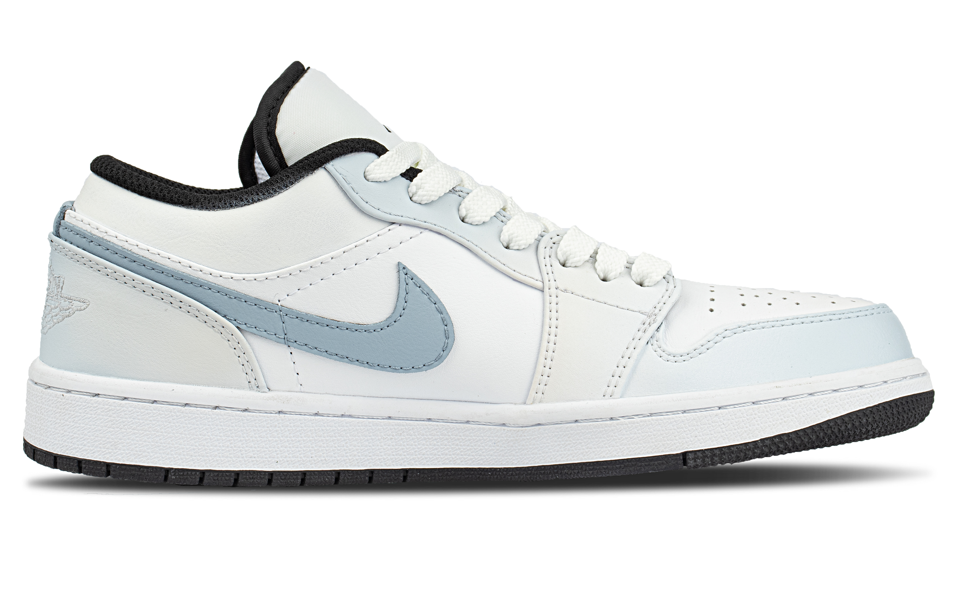 Jordan Air Jordan 1 Cushioning, Wear Resistant Low top Vintage Basketball Shoes Unisex Blue