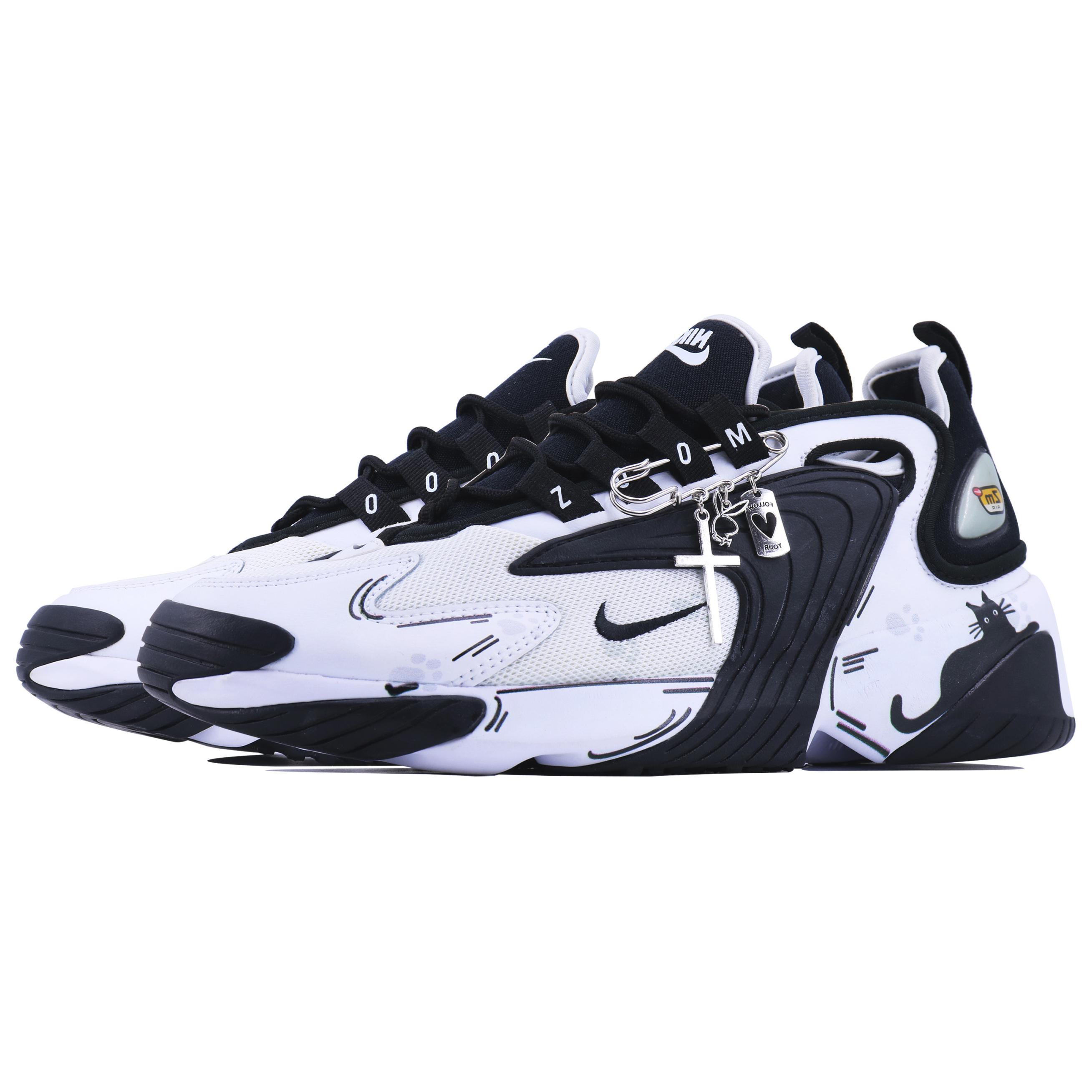 Nike Zoom 2K Cushioning Anti-Slip And Wear-Resistant Low-Top Running Shoes Unisex Black White купить в интернет-магазине Yoocart с быстрой доставкой по России.