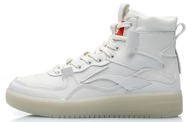 LiNing Light And Trendy Heartfelt Anti-Slip Wear-Resistant High-Top Skateboard Shoes Mist White