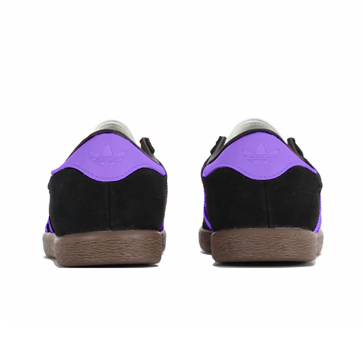 Adidas Originals Stadt Slip Resistant Low Top Skateboard Shoes Unisex Black Purple
