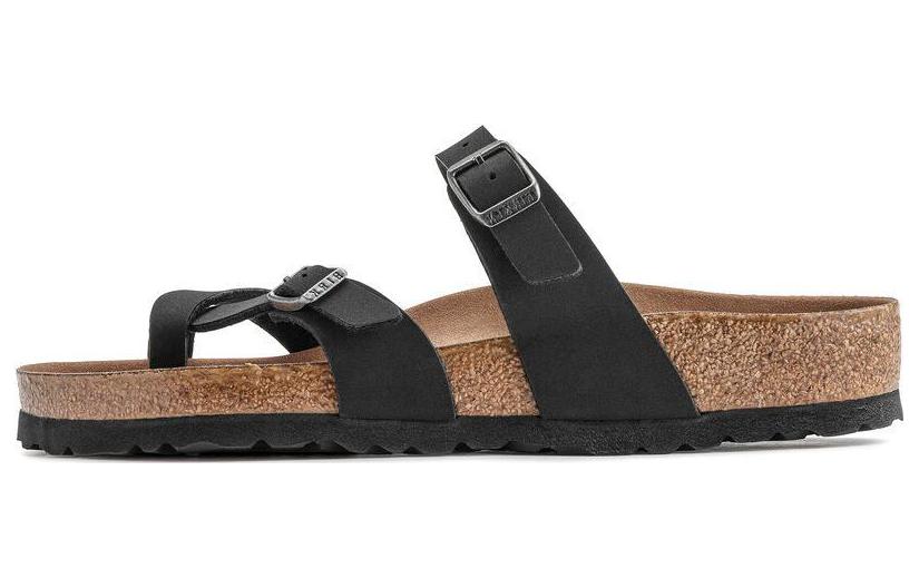 Birkenstock Mayari Vegan Birko Flor Birkibuc Narrow Fit Sandals 'Black'