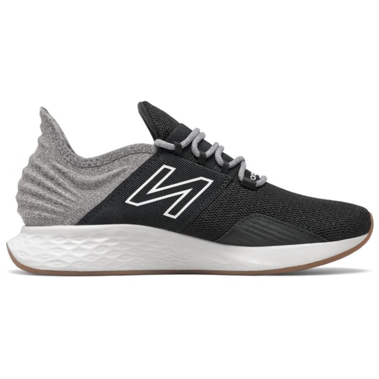 New Balance Fresh Foam Roav Tee Shirt Black Light Aluminum Women's