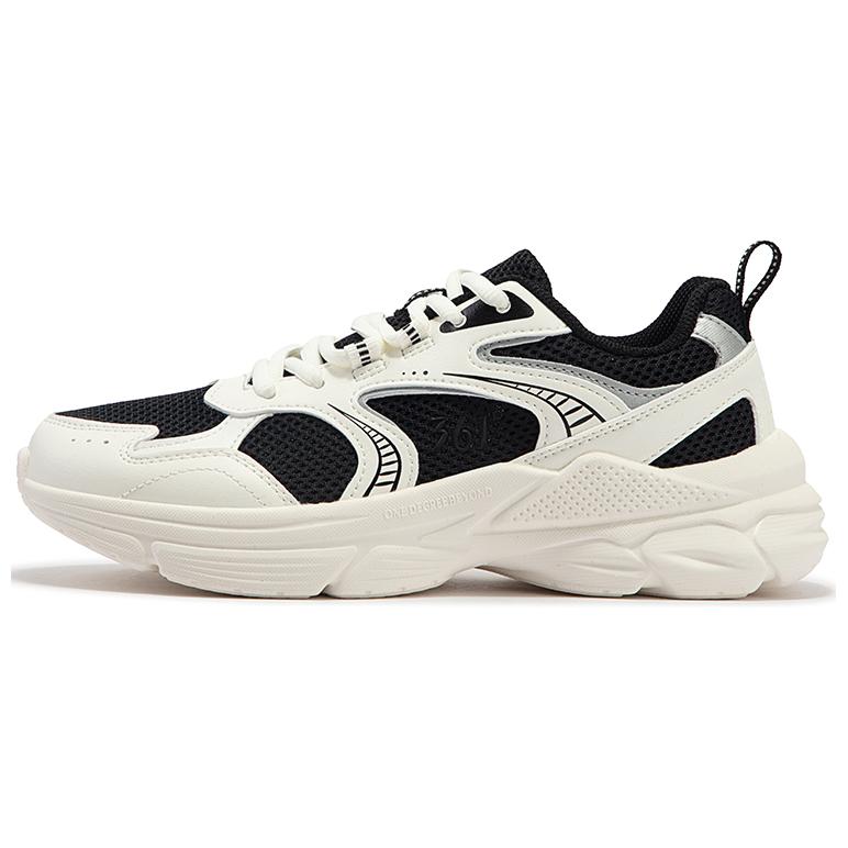 361° Slip Resistant Height Increasing Low Top Chunky Sneakers Women's White Black