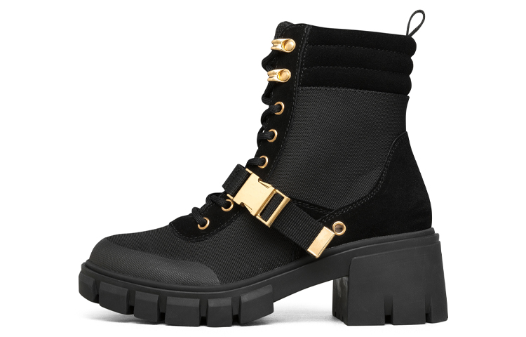 Skechers Top Notch Martin Boots Women's High-Top Black/Gold