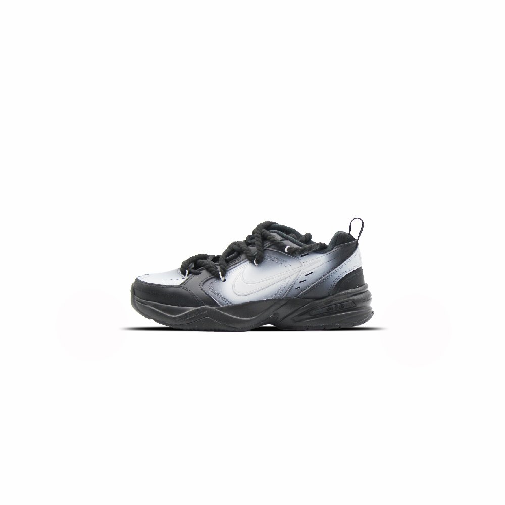 Nike Air Monarch 4 Anti Slip Wear Resistant Low Top Chunky Sneakers Unisex Black White