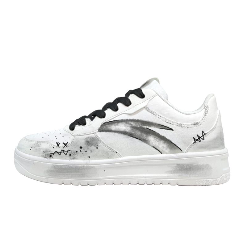 Anta Relaxed Abrasion Resistant Balance Breathable Low Top Skateboard Shoes Unisex White