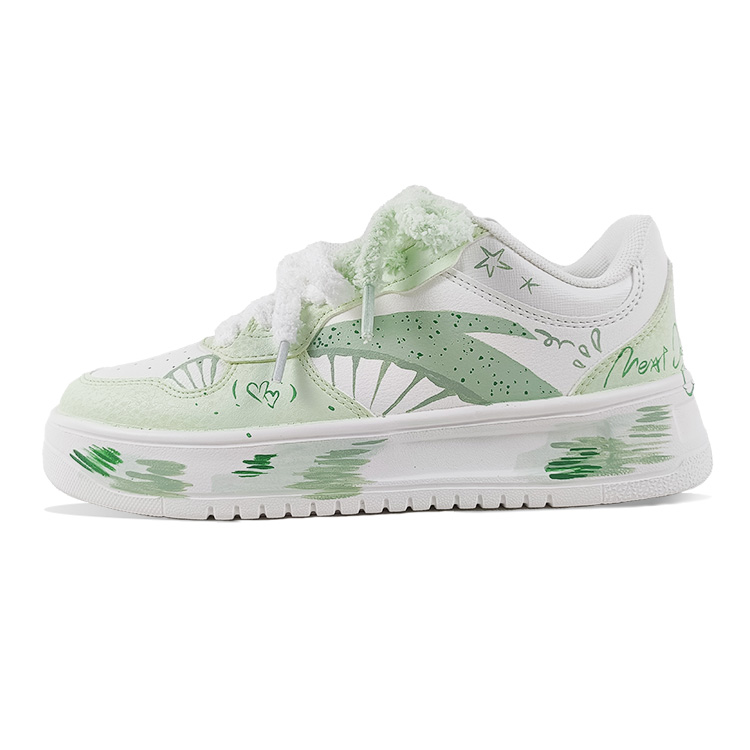Anta Relaxed Slip Resistant Shock Absorbers Low Top Skateboard Shoes Unisex Green