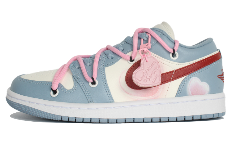Jordan Cushioned Wear-Resistant Slip-Resistant Low-Top Vintage Basketball Shoes Women's Blue White