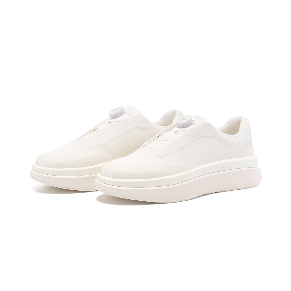LI NING 1990 Cushioning, Wear Resistant Low Top Casual Shoes Women's Ecru