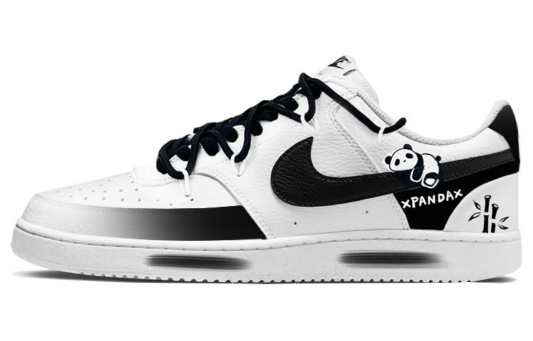 Nike Court Vision 1 Low-Top Skateboard Shoes Men's Black White