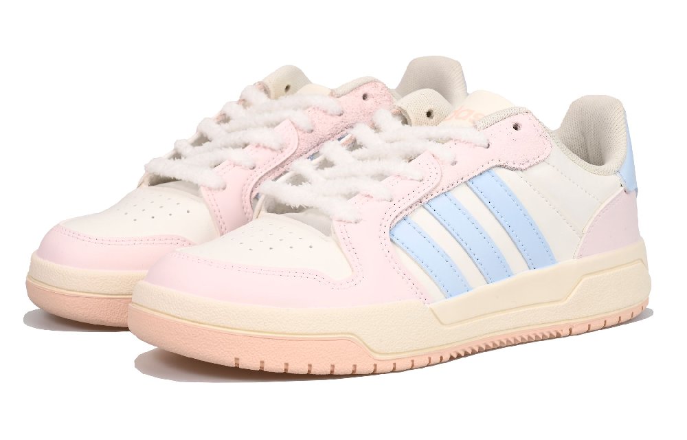 Adidas Neo Entrap Sweet Peach Milk Taro Vlad Slip Resistant Low Top Skateboard Shoes Unisex Blue Pink