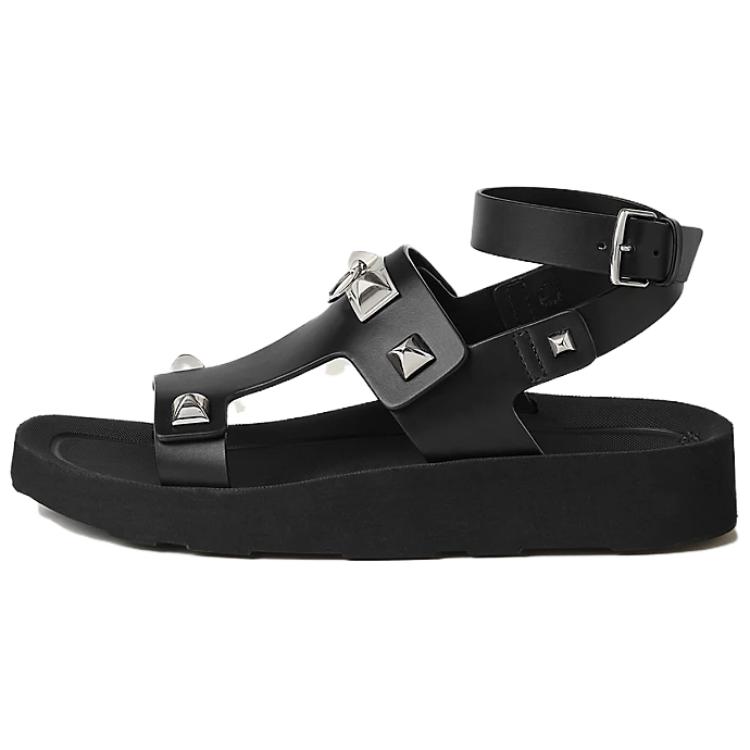 HERMES Intuition Strap Sandals Women's Black