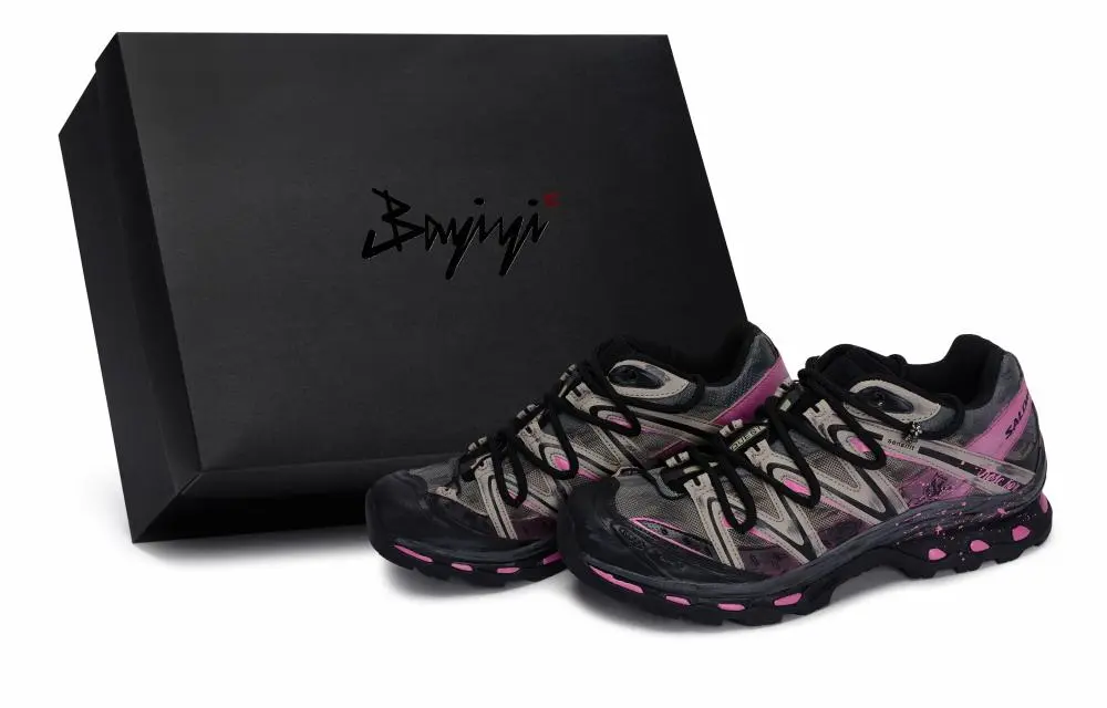 SALOMON XT Quest Outdoor Shoes Unisex Low top Khaki/Black/Gray/Pink