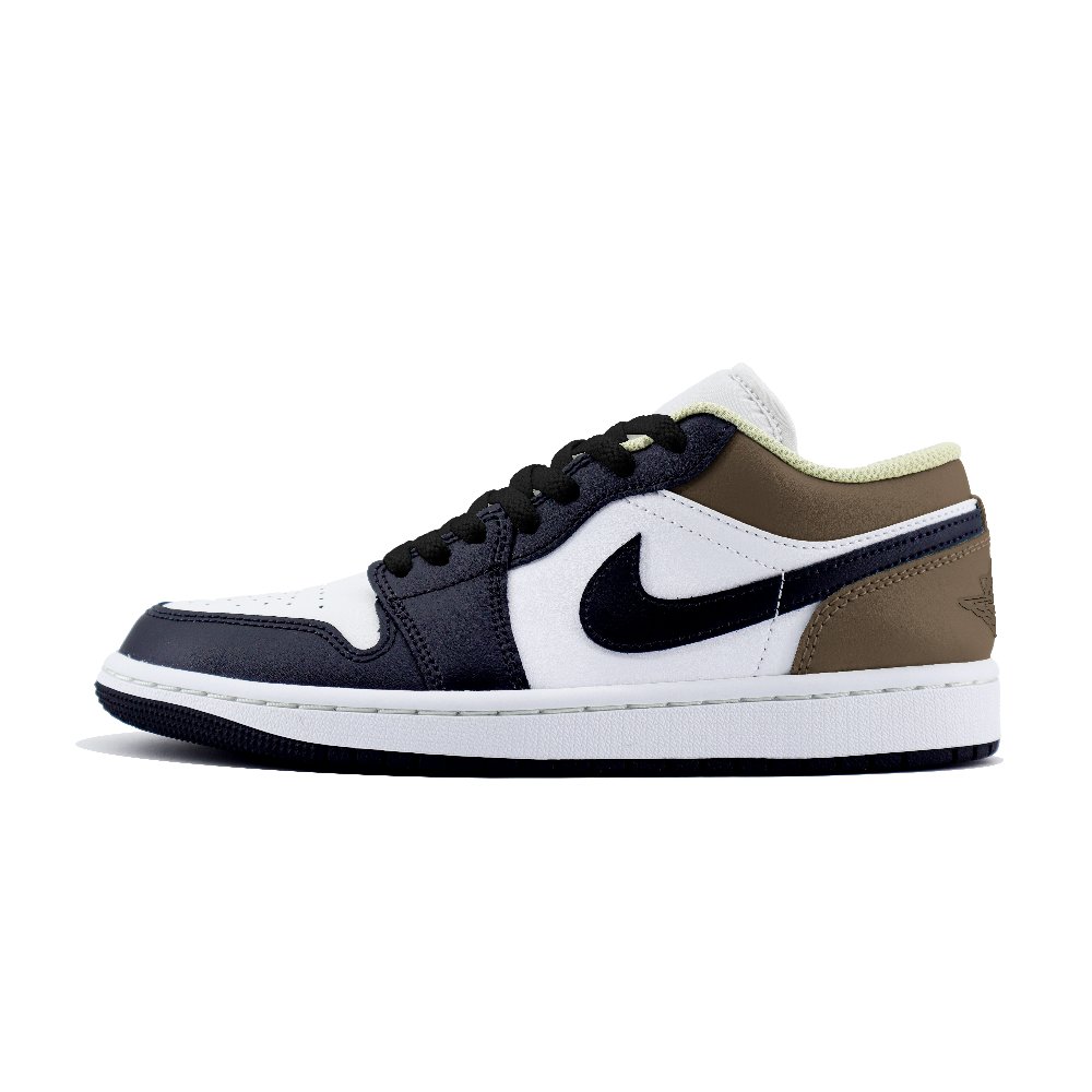 Jordan Air Jordan 1 Anti Slip Wear Resistant Low Top Vintage Basketball Shoes Unisex White Black