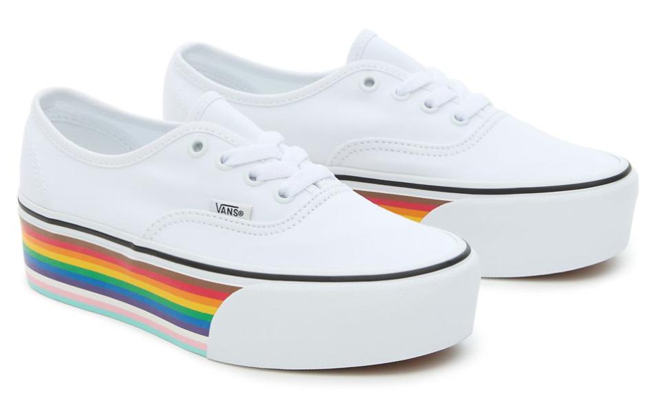 Vans Authentic Series Pride Low Top Skateboard Shoes Unisex White купить в интернет-магазине Yoocart с быстрой доставкой по России.
