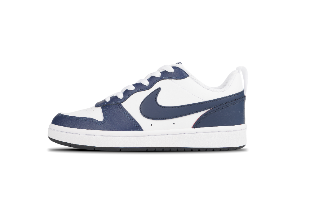 Nike Court Borough Low Top Skateboard Shoes GS White Blue
