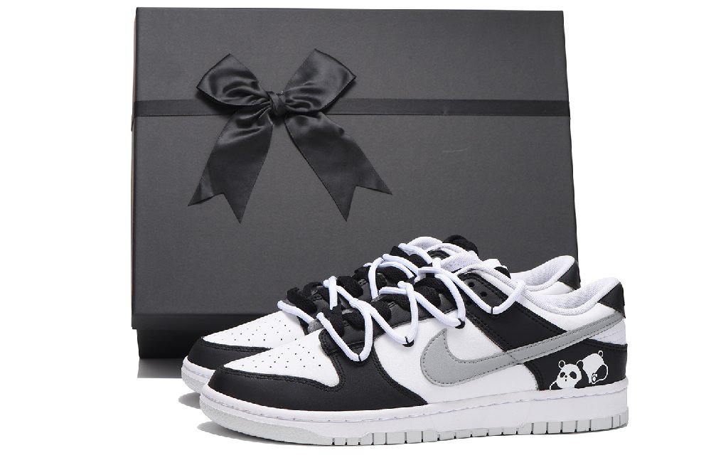 Nike Dunk Skateboard Shoes Men Low-Top Gray Black