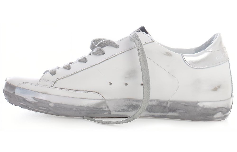 Golden Goose Super Star White Silver Sparkle Women's