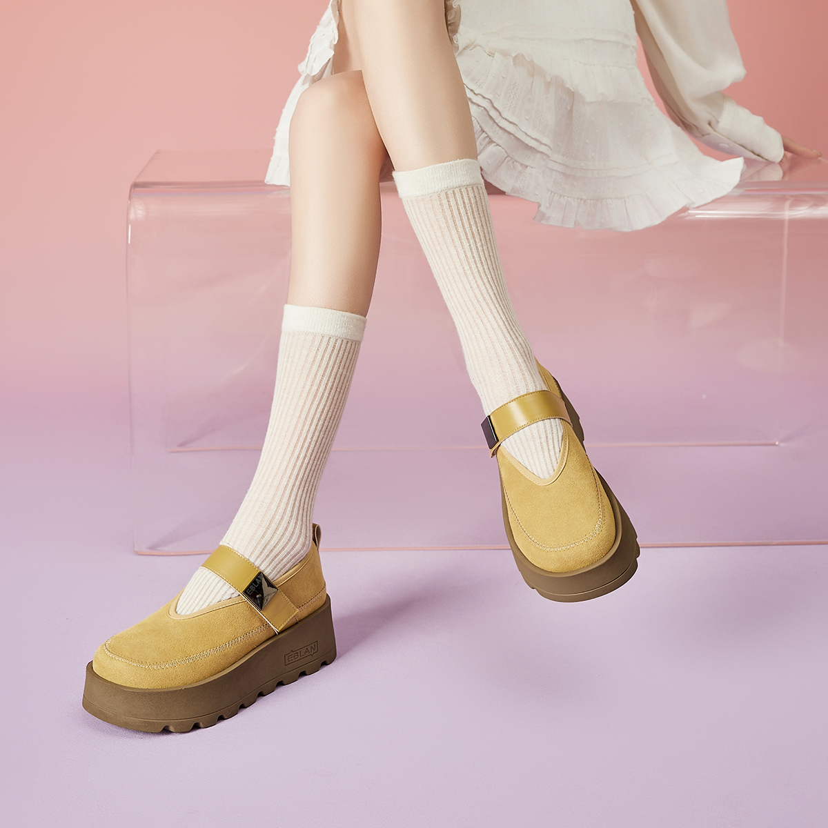EBLAN Platform Mary Jane Shoes Women's купить в интернет-магазине Yoocart с быстрой доставкой по России.