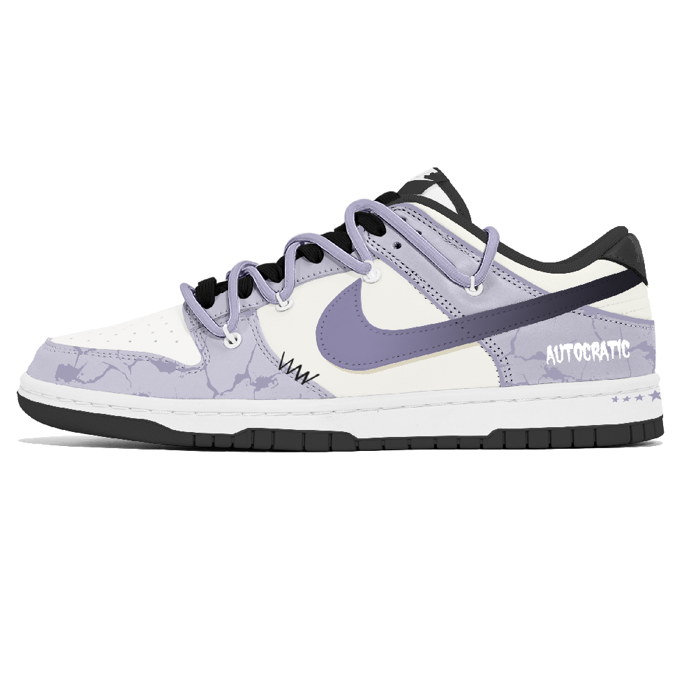 Nike Dunk Abrasion Resistant Low Top Skateboard Shoes Men's Purple