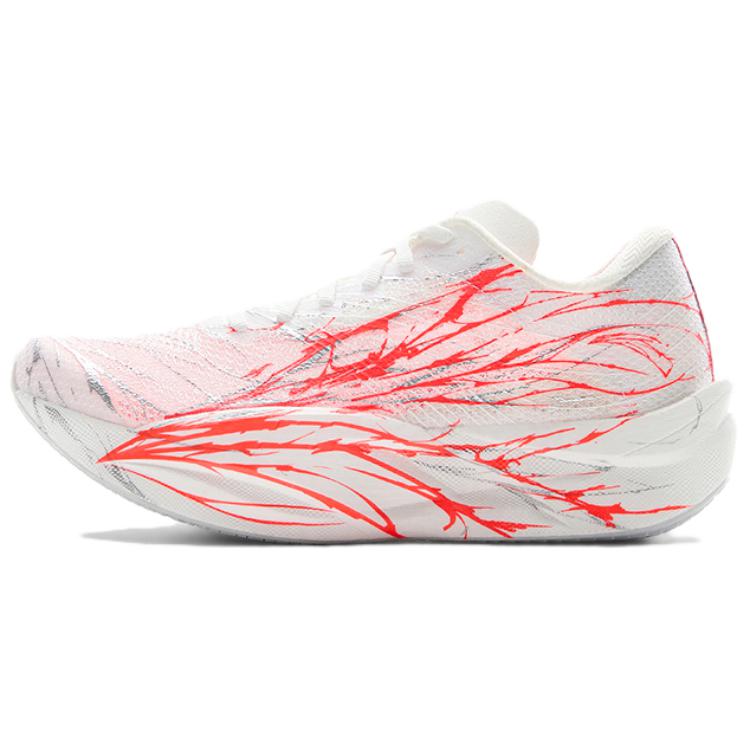 Anta C202 6.0 Slip-Resistant Coverage Wear-Resistant Low-Top Carbon Plate Marathon Running Shoes Women's White Red