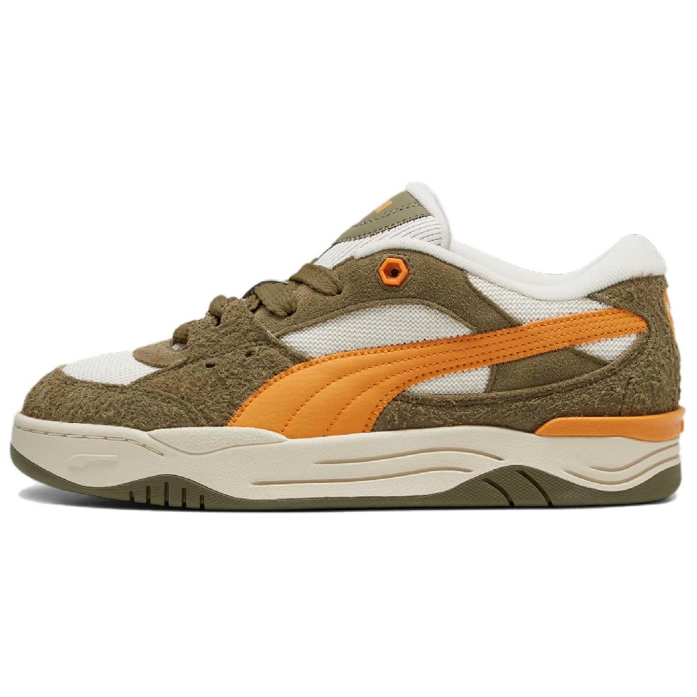 PUMA 180 Leather Low Top Casual Shoes Unisex Olive Green
