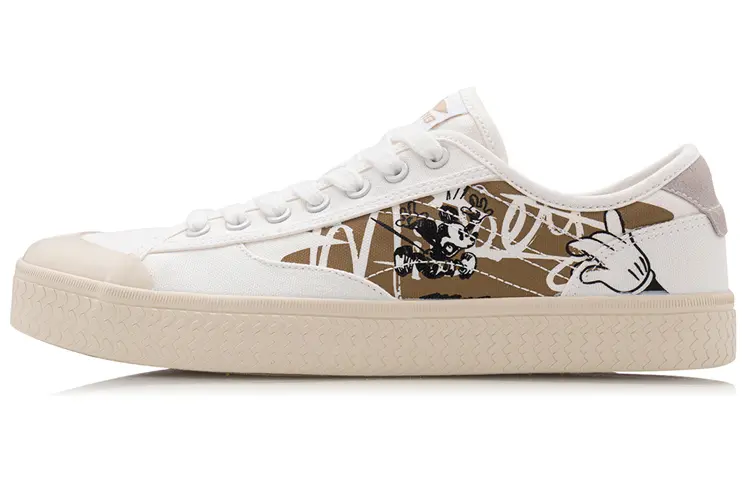 LiNing Wave Lightweight And Breathable Low top Casual Skateboard Shoes Men's Smoked Apricot