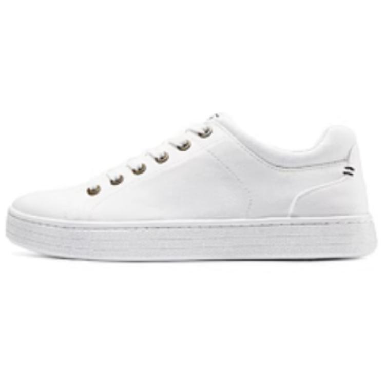 Skechers BOBS COPA Wear resistant And Lightweight Low Top Canvas Shoes Men's White