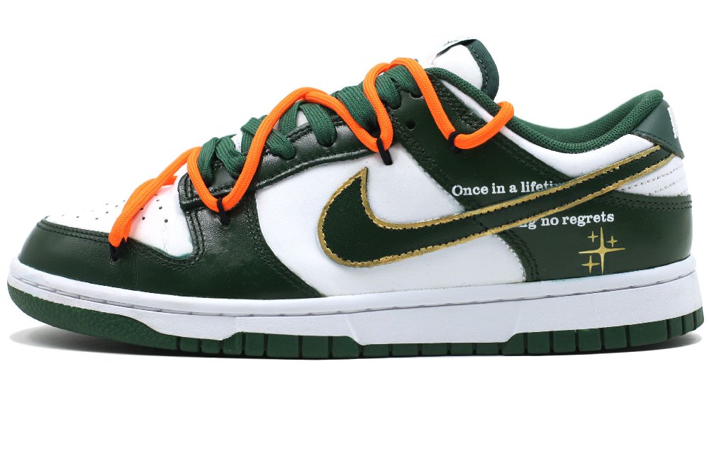 Nike Dunk Low Top Skateboard Shoes Unisex White Green