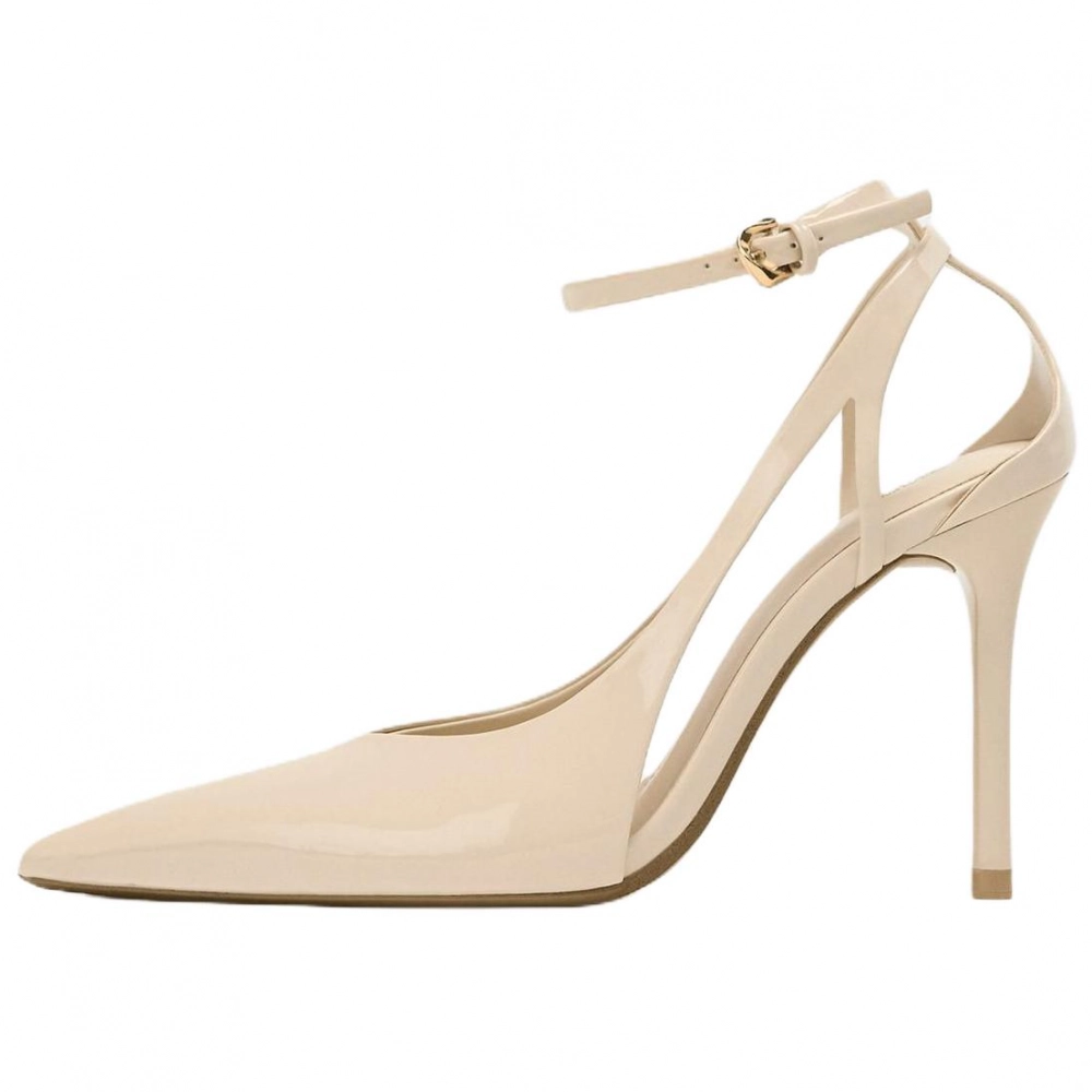 ZARA Slim Heel High Heels 10cm Women's White