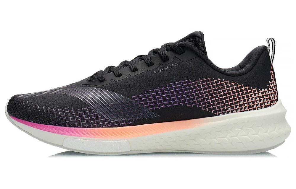 LiNing Red Hare 5 Pro Cushioned Slip-Resistant Low-Top Running Shoes Men's Black Purple