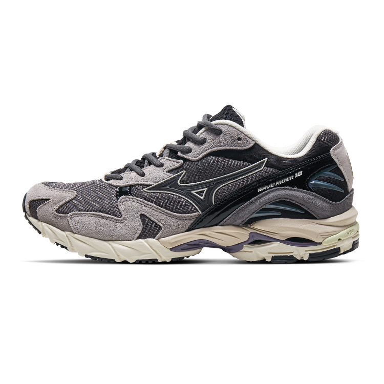 Mizuno Wave Rider 10 Dark Grey Lime Yellow